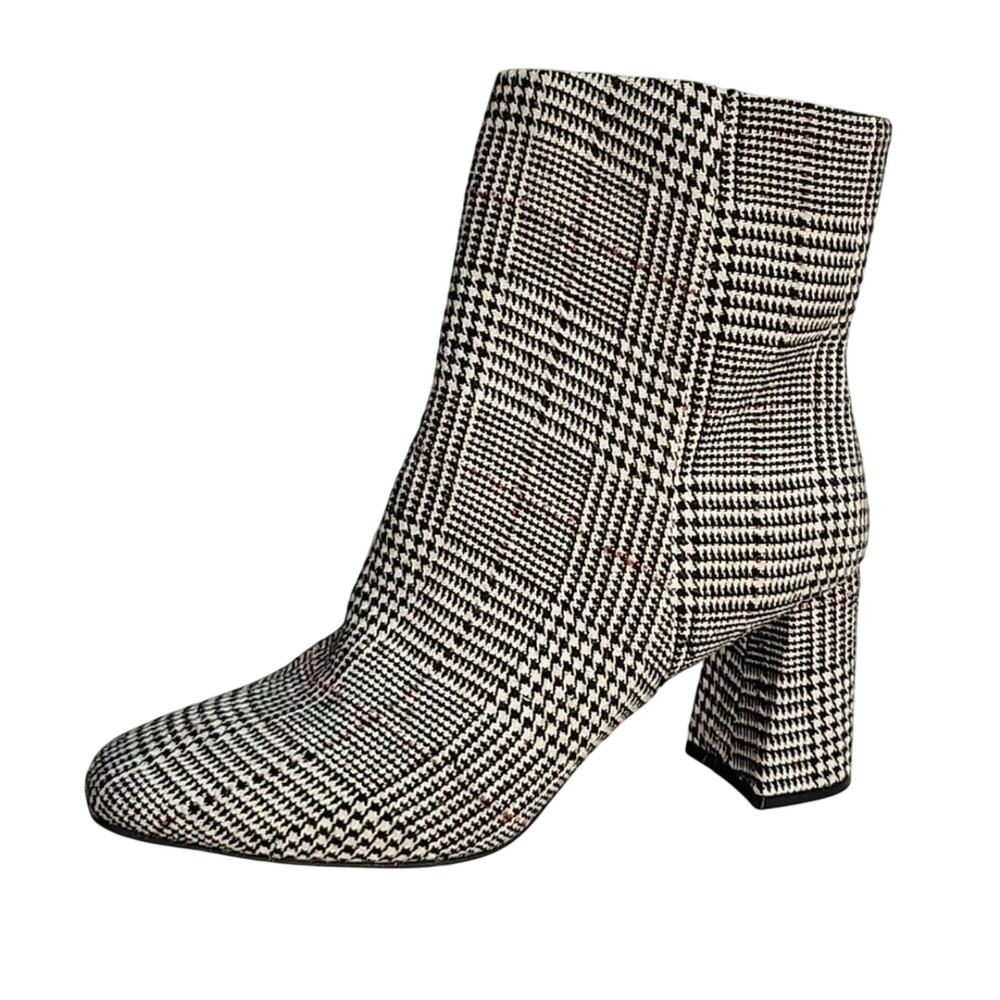 SUGAR ELEMENT Square Toe Dress Boots Plaid Womens Size 9